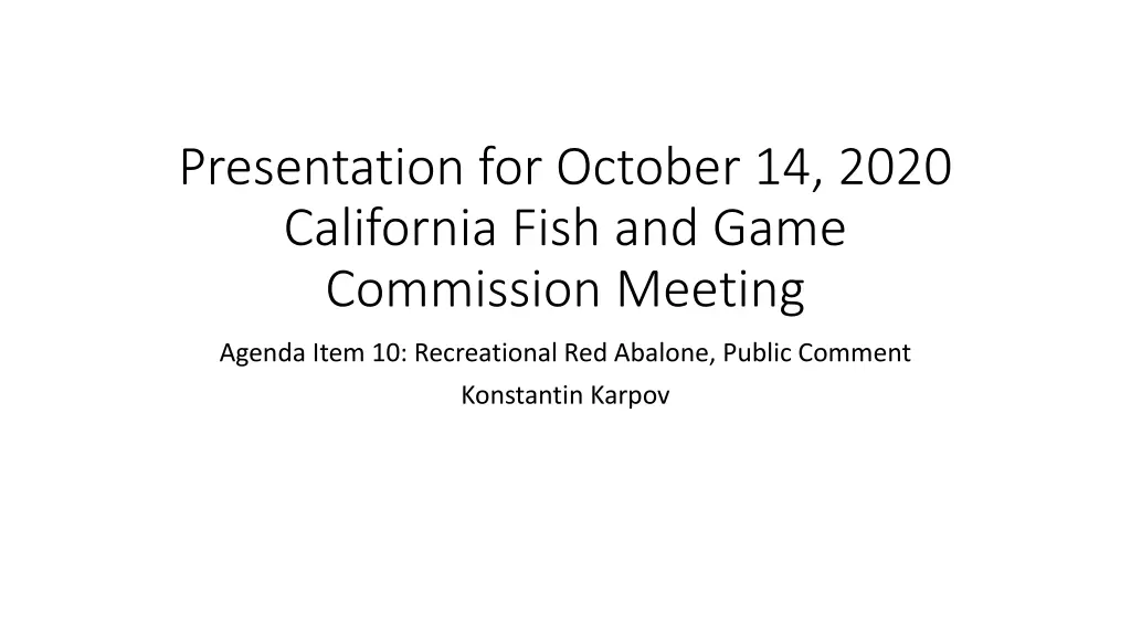 presentation for october 14 2020 california fish