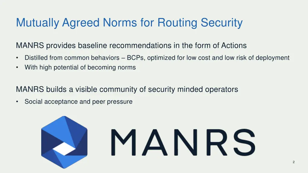mutually agreed norms for routing security
