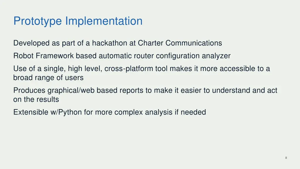 prototype implementation