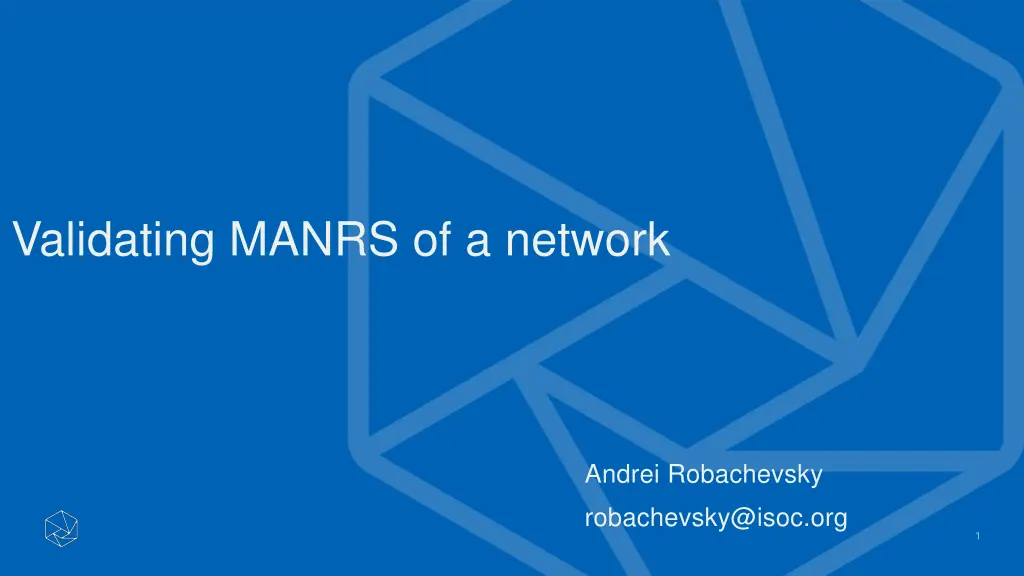 validating manrs of a network