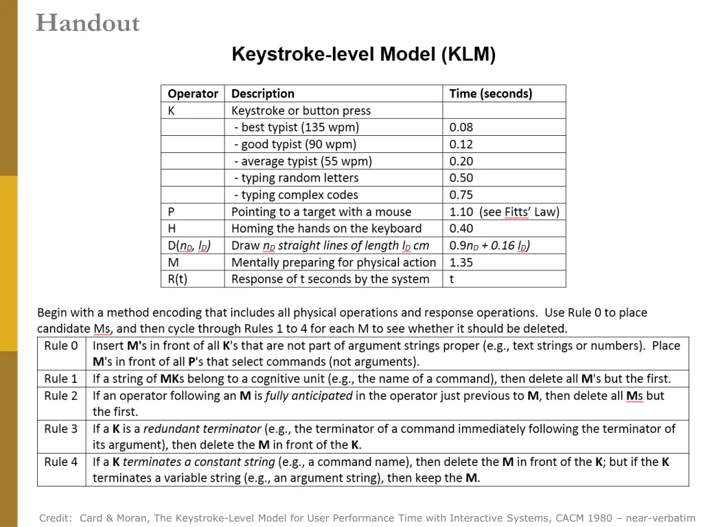 handout