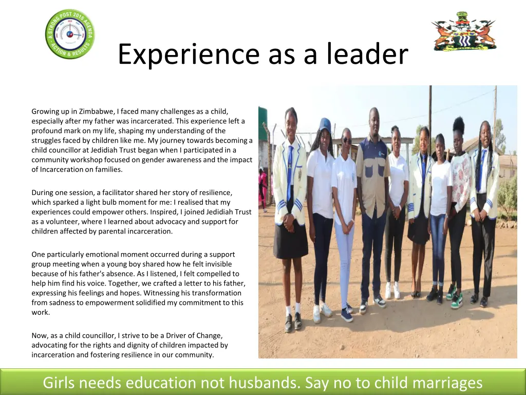 experience as a leader