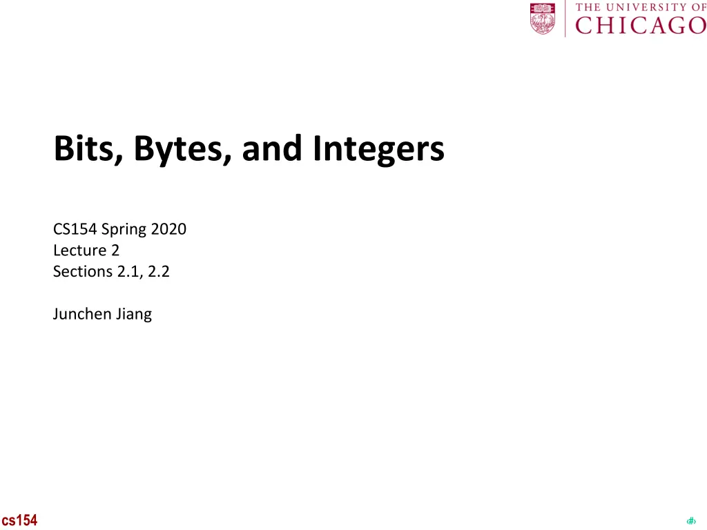 bits bytes and integers