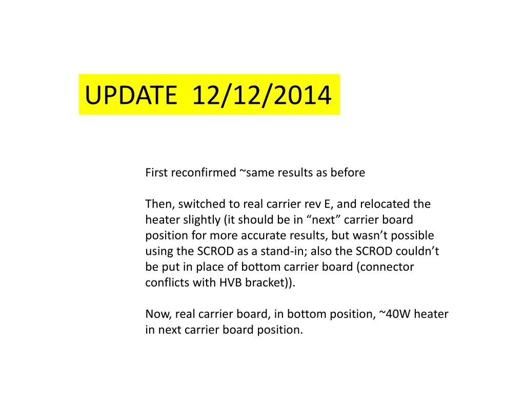 update 12 12 2014