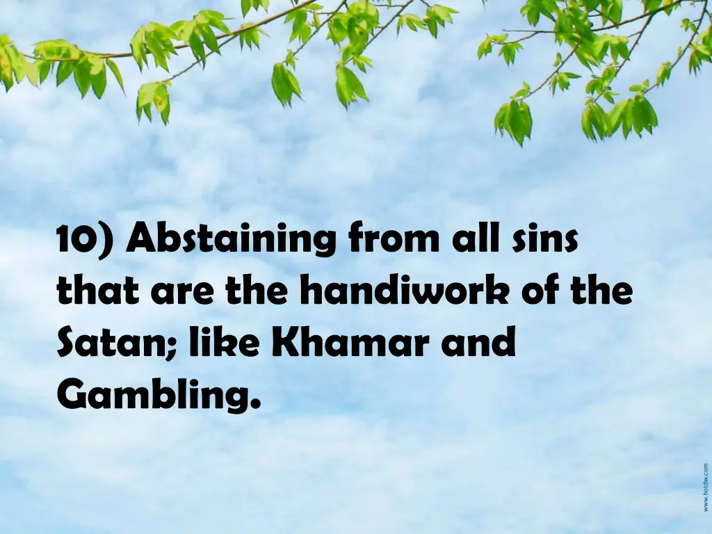 10 abstaining from all sins that