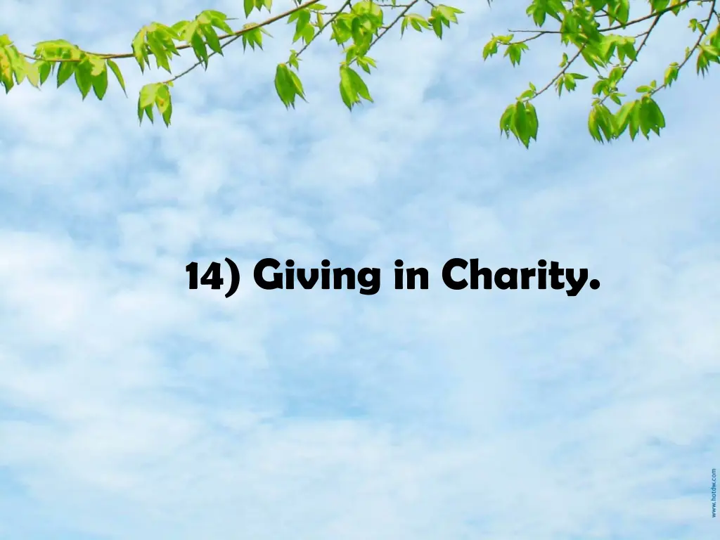 14 giving in charity
