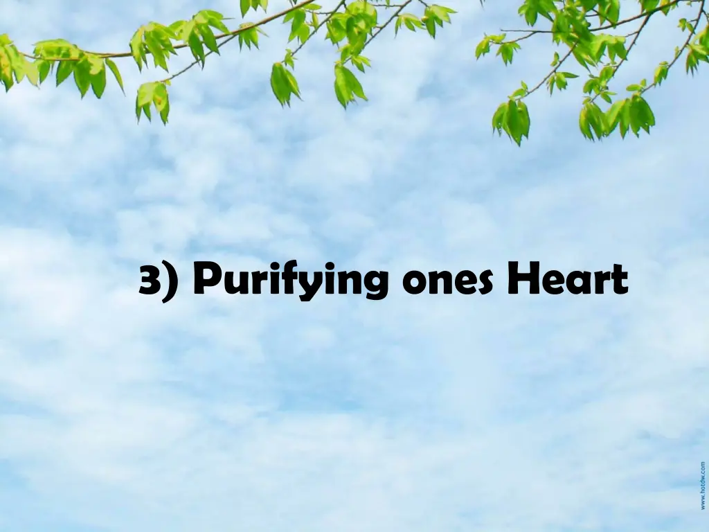 3 purifying ones heart