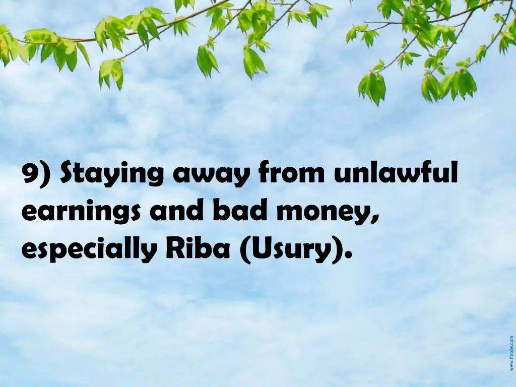 9 staying away from unlawful earnings