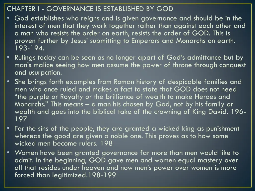 chapter i governance is established