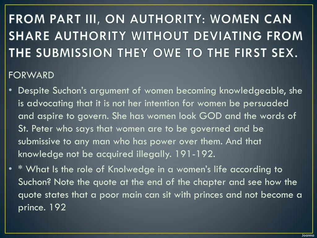 from part iii on authority women can share