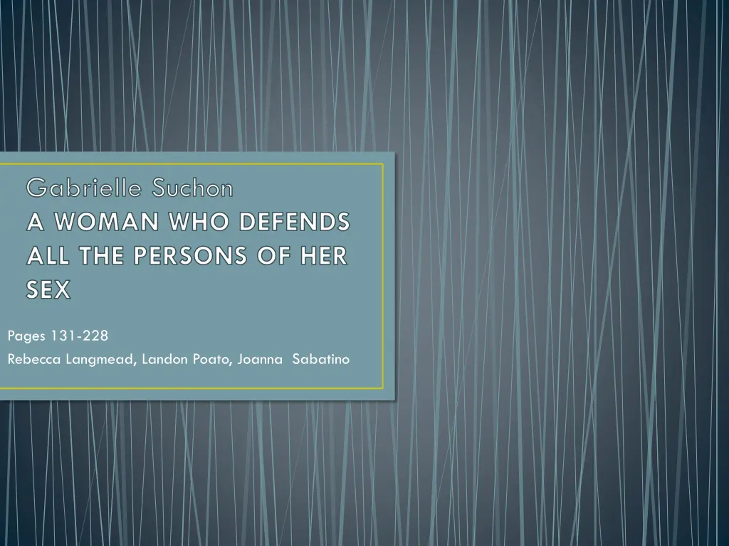 gabrielle suchon a woman who defends