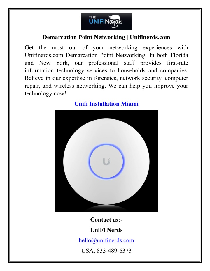 demarcation point networking unifinerds com