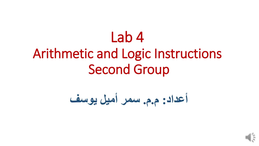 lab lab 4 4 and logic instructions second group