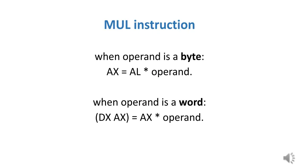 mul instruction