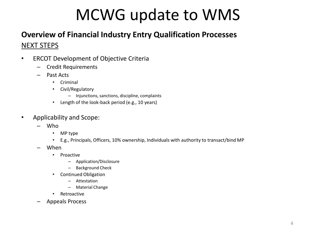 mcwg update to wms 2