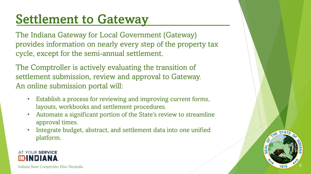 settlement to gateway the indiana gateway