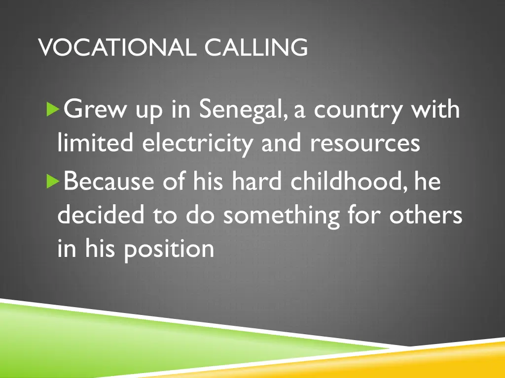 vocational calling