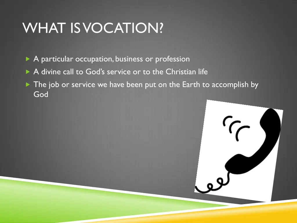 what is vocation