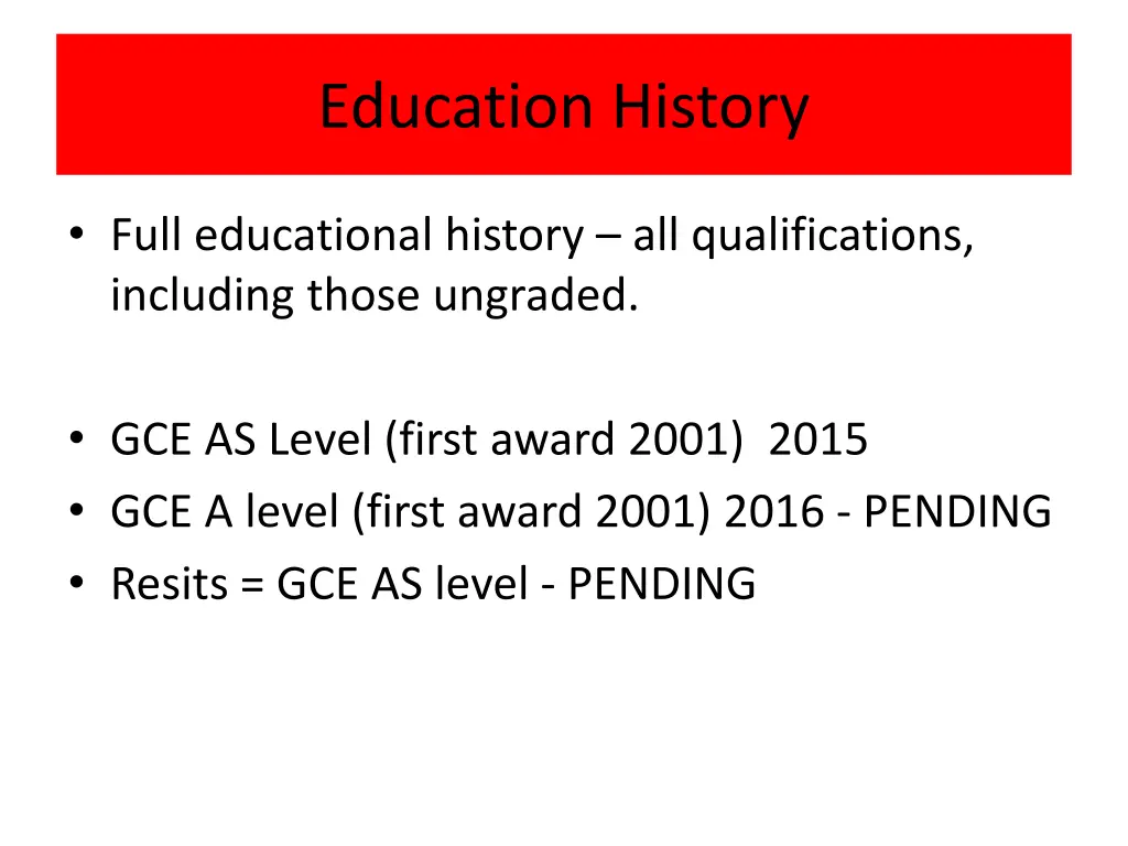 education history
