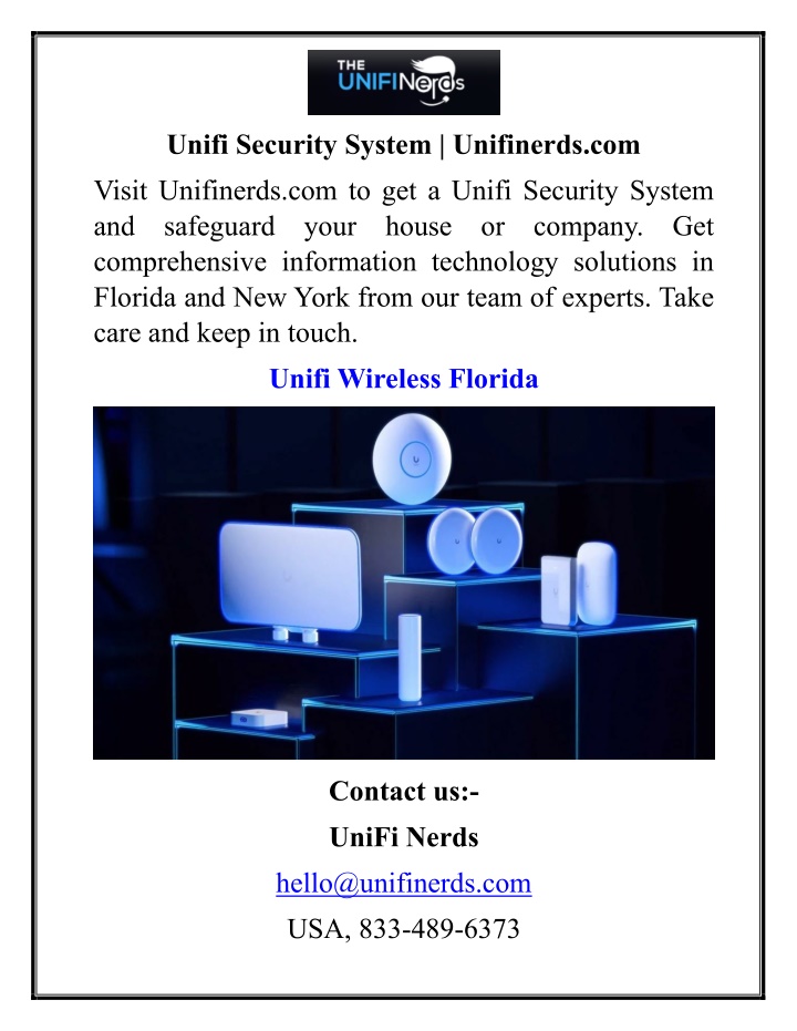 unifi security system unifinerds com visit