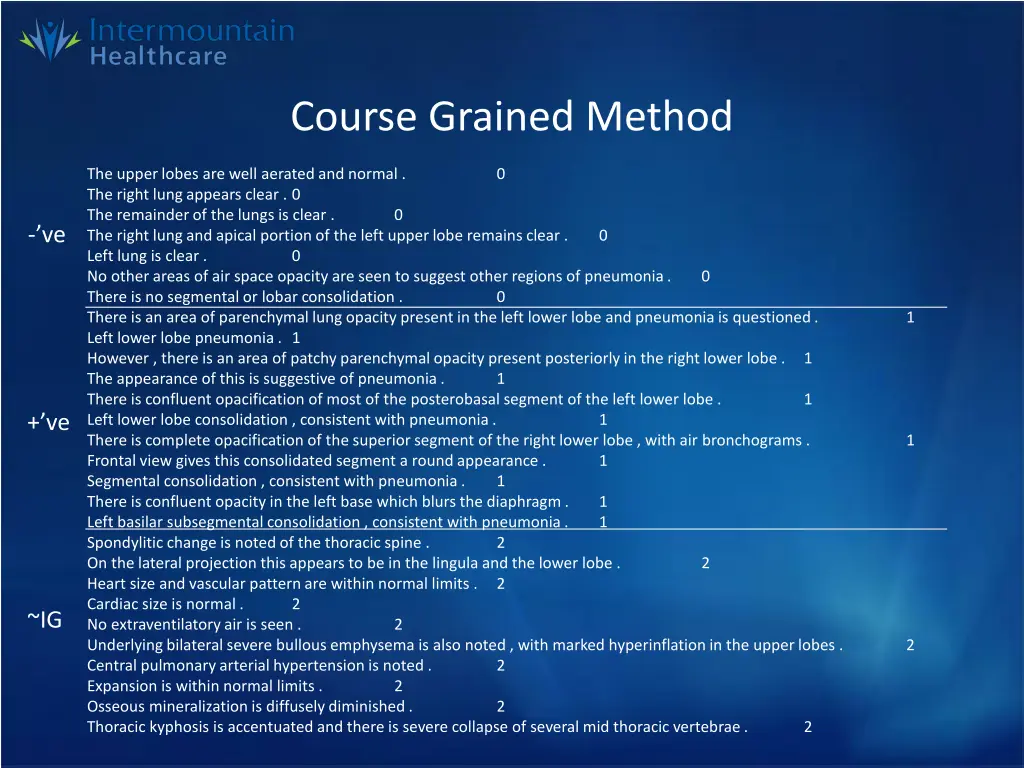 course grained method 1