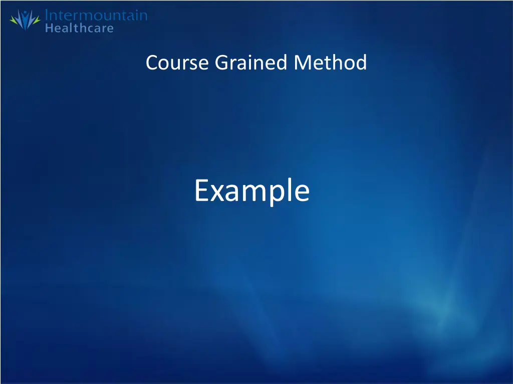 course grained method 3