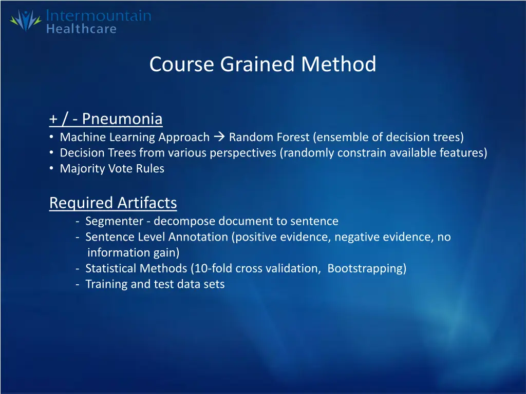 course grained method