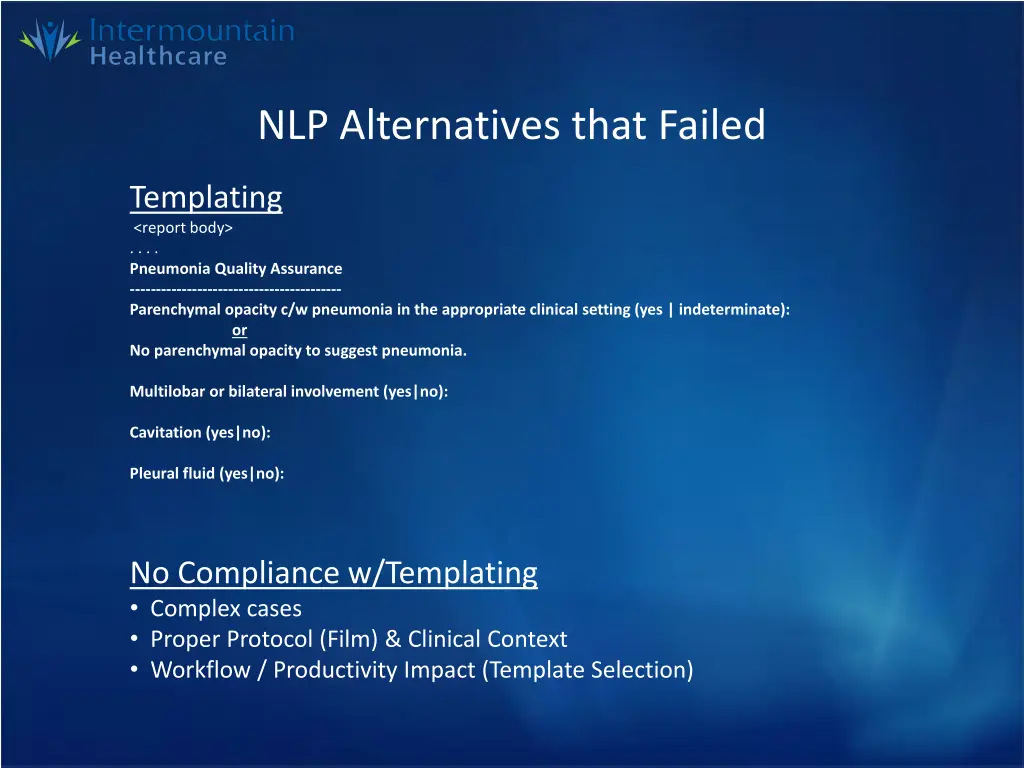 nlp alternatives that failed