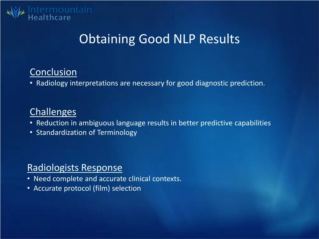 obtaining good nlp results