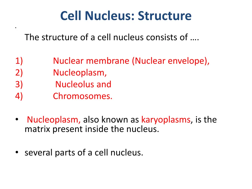 cell nucleus structure