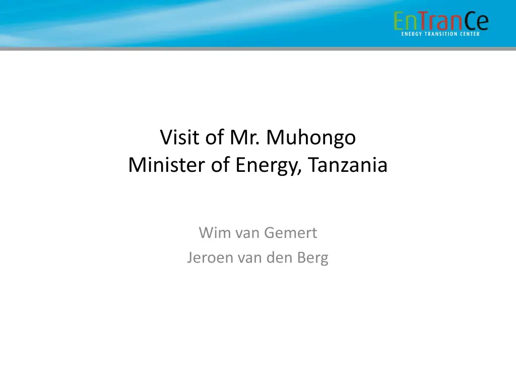 visit of mr muhongo minister of energy tanzania