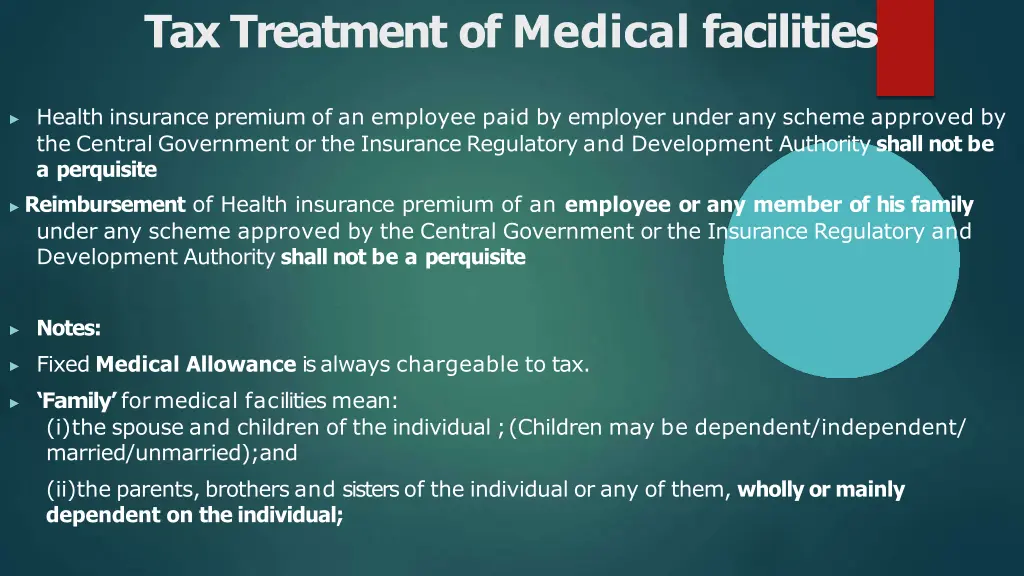 tax treatment of medical facilities 1