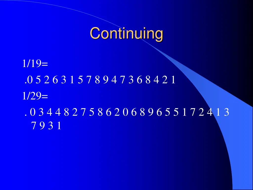 continuing