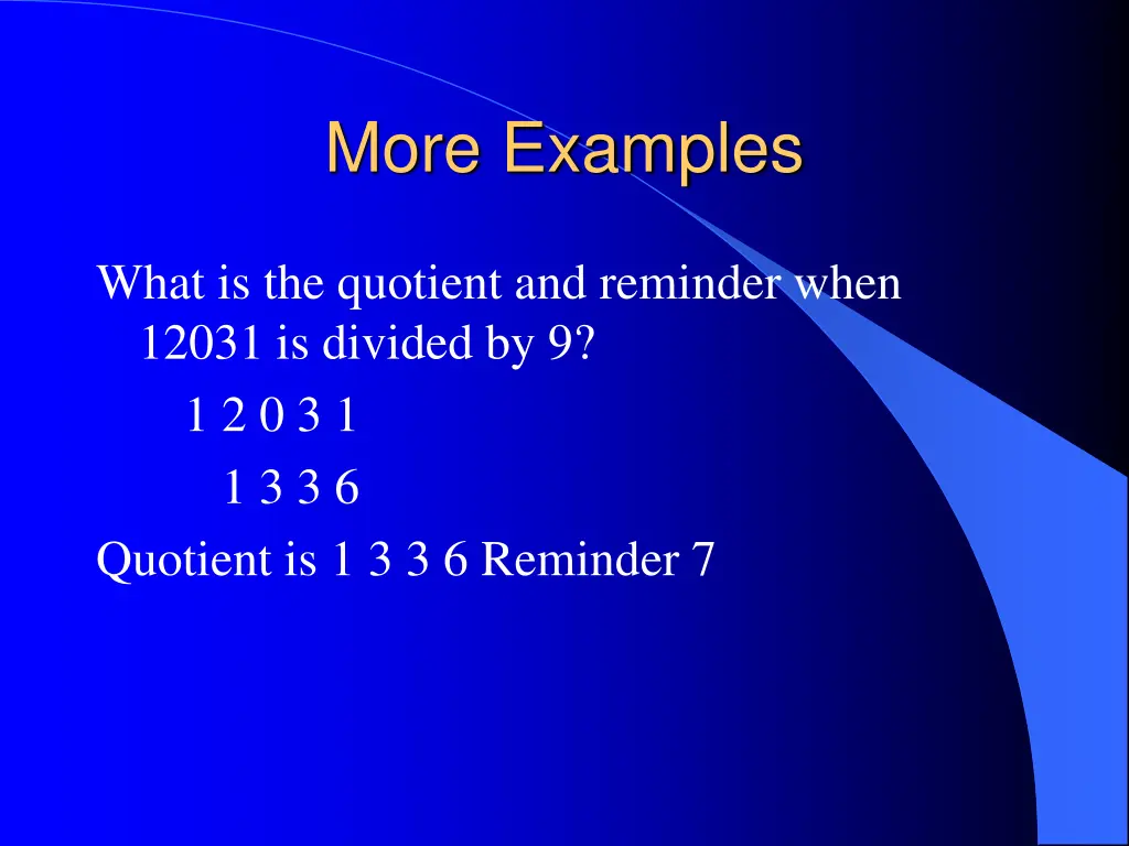 more examples