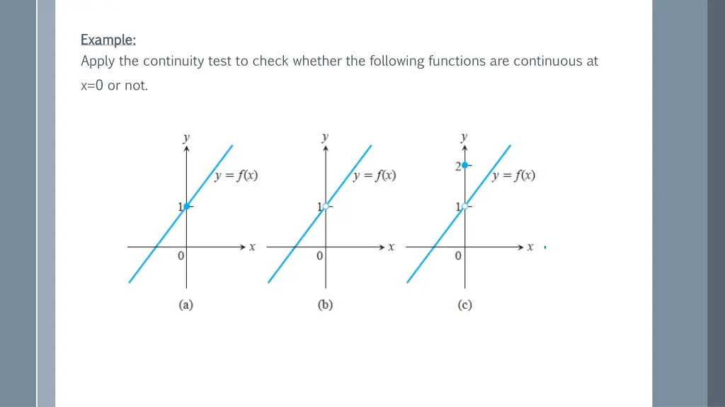 example example apply the continuity test