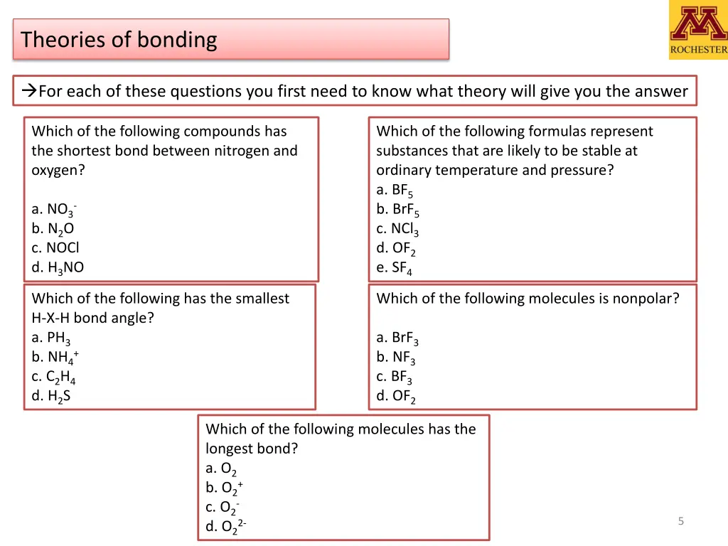 theories of bonding 1