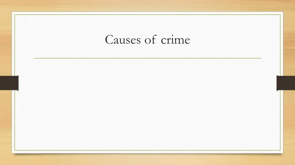 causes of crime