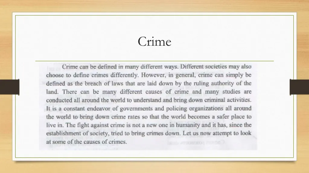 crime