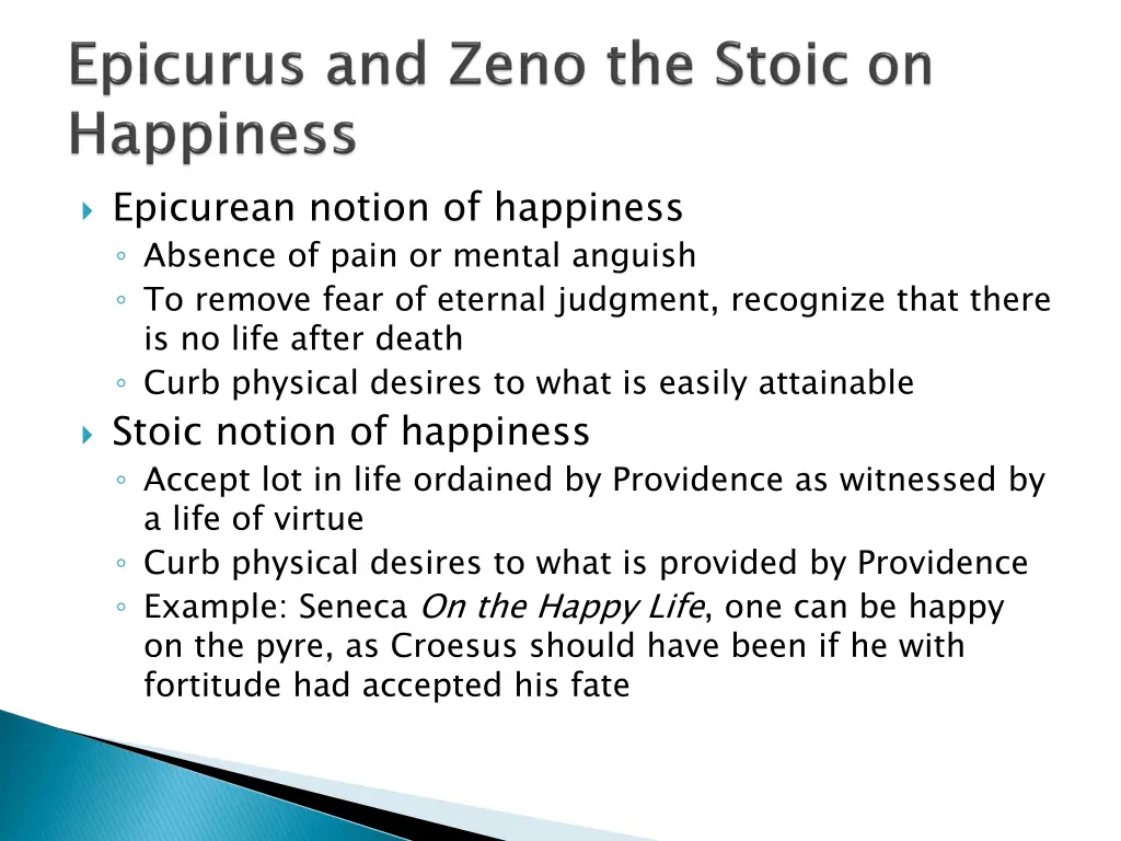 epicurean notion of happiness absence of pain