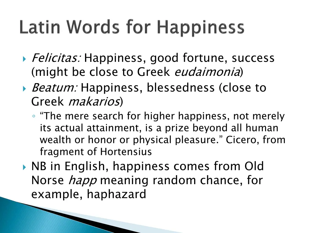 felicitas happiness good fortune success might