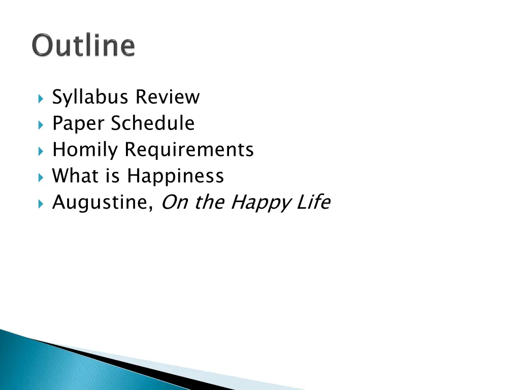 syllabus review paper schedule homily