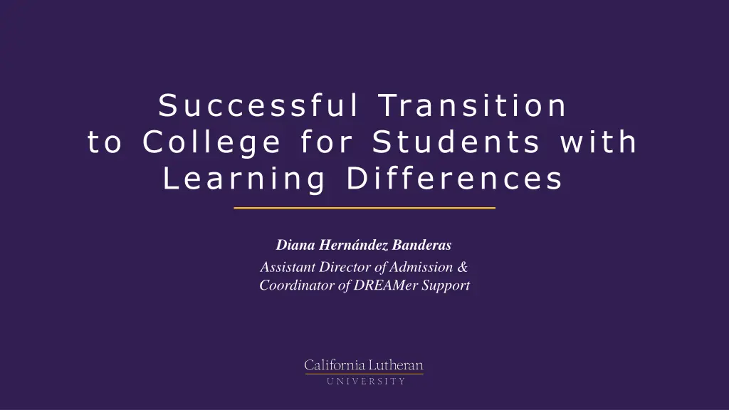 successful transition to college for students