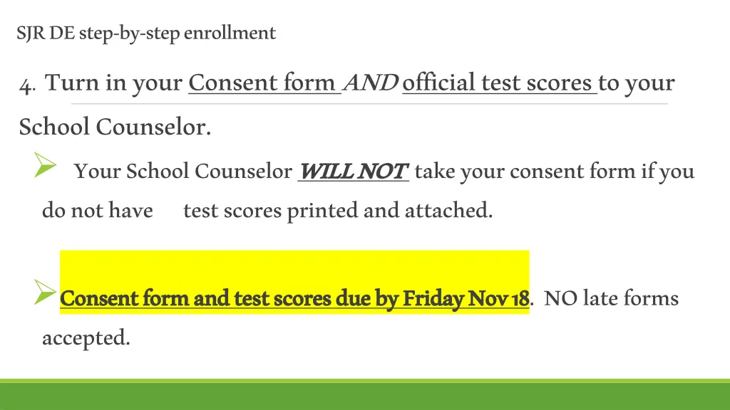 sjr de step by step enrollment 4 turn in your