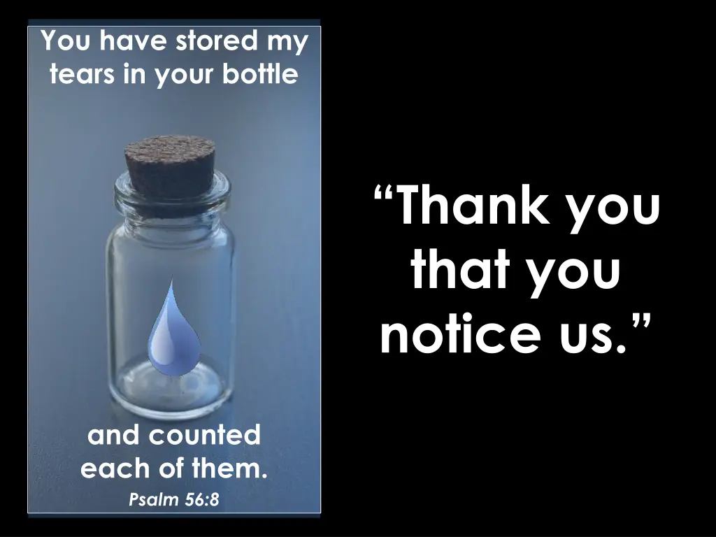 you have stored my tears in your bottle 3
