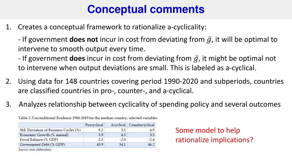 conceptual comments