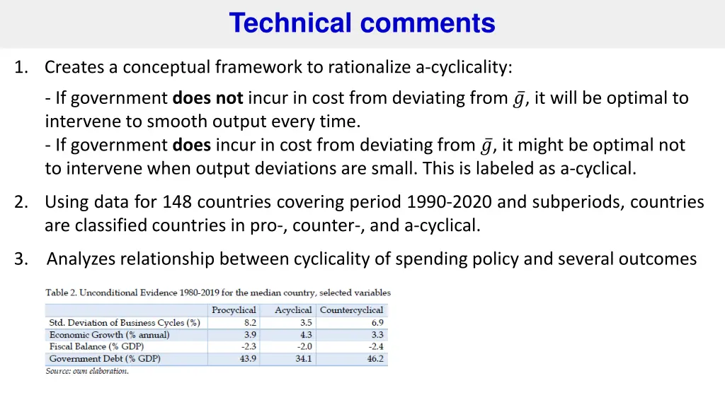 technical comments