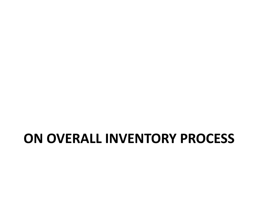 on overall inventory process