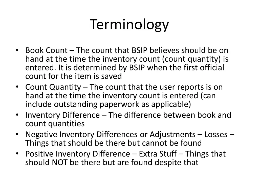 terminology