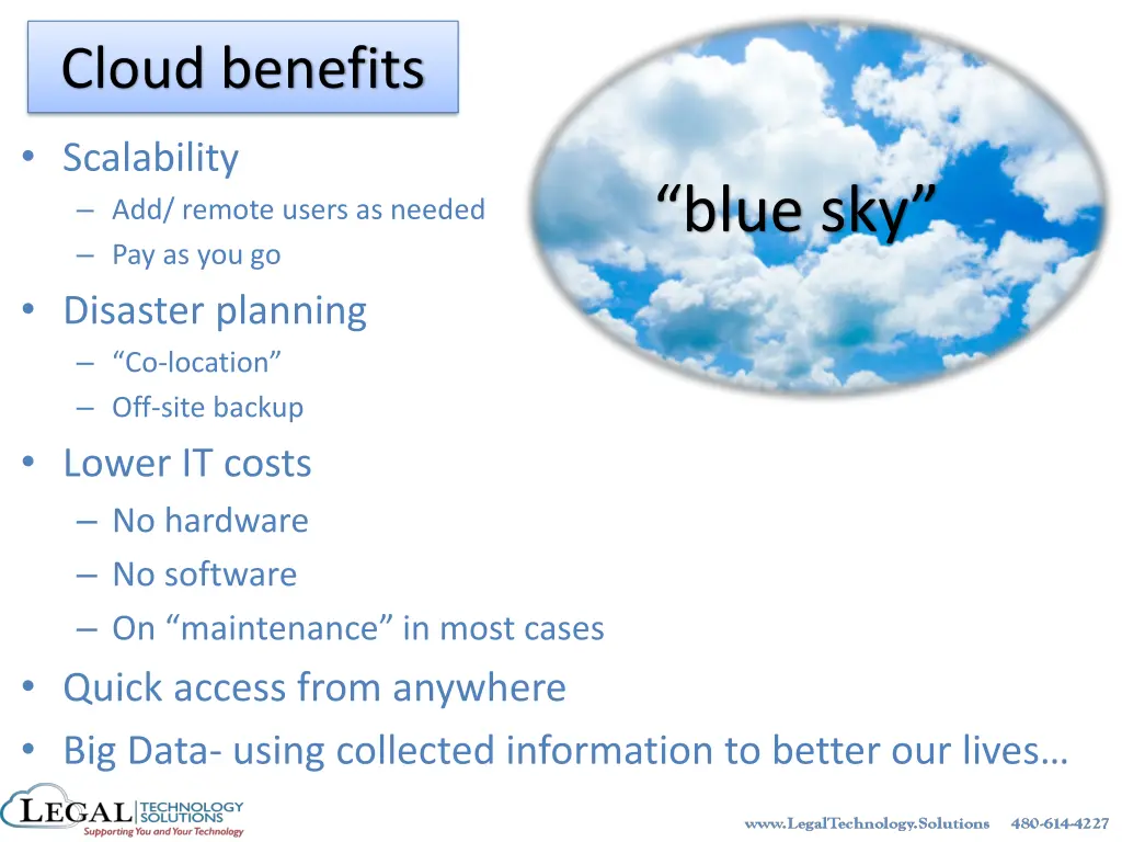 cloud benefits
