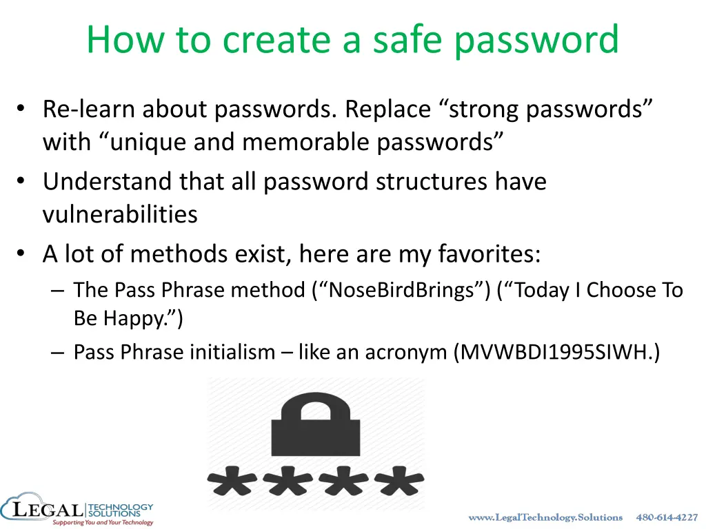 how to create a safe password